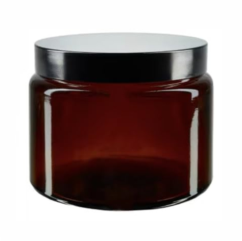 Pack de 10 pots en verre ambré 500 Ml