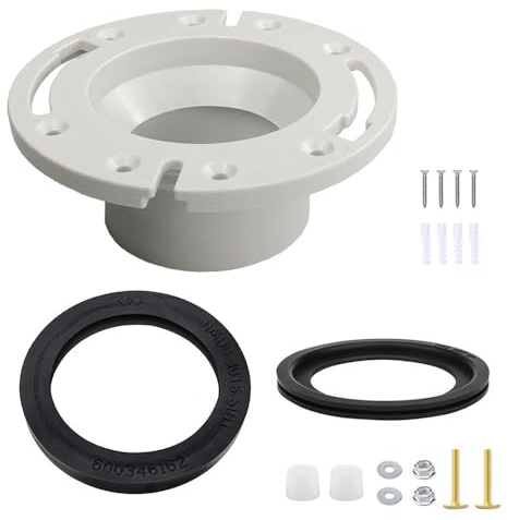 Wohnmobil-WC-Dichtung und Steckdose, Wohnmobil-WC-Flansch-Set, Ersatz für Dometic Thetford RV-Toiletten, ersetzt 385345892 Flansch, 3-in-1-Set
