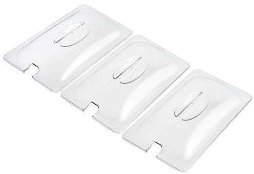 Set of 3 Large Replacement Lids for 2.4L Section Buffet Warmer – Clear Lid for Cooks Professional 4 or 5 Section Buffet Warmer & Other Models – Each Measure 31 x 16.5cm