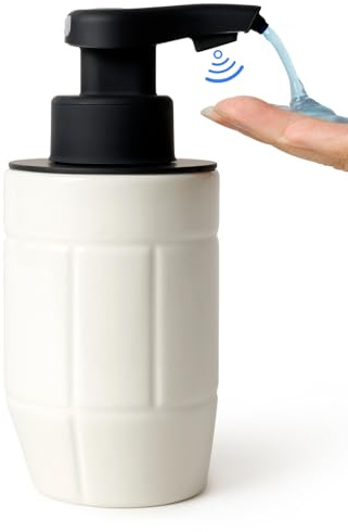 Bosilunlife Seifenspender Automatisch – 320ml Elektrischer Seifenspender mit Sensor, Moderner Automatischer Seifenspender, USB-Aufladung, Hygienischer Automatischer Seifenspender für Bad & Küche