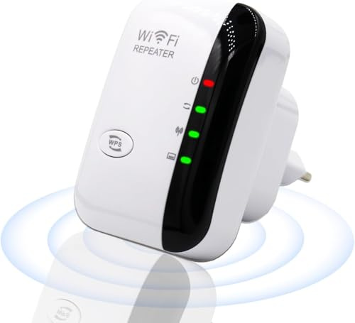 WiFi Extender Signal Booster Up to 5000sq.ft and 55 Devices, WiFi Range Extender, Wireless Internet Repeater, Long Range Amplifier with Ethernet Port,1-Key Setup, Access Point,Alexa Compatible