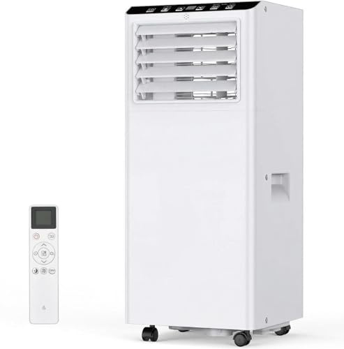 Climatiseur mobile 9000 BTU 3-en-1, refroidissement, ventilation 2 vitesses, déshumidification, pour pièces jusqu’à 40 m², réfrigérant R290 écologique, faible bruit, installation facile, haute qualité