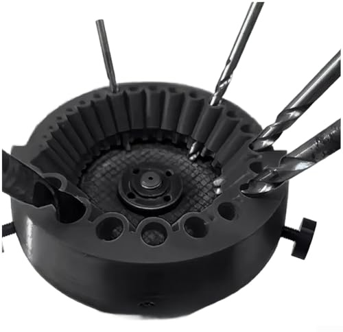 Dispositivo de afilado de brocas compatible con brocas de mampostería y pala de 3/32 pulgadas a 1/2 pulgadas (negro)