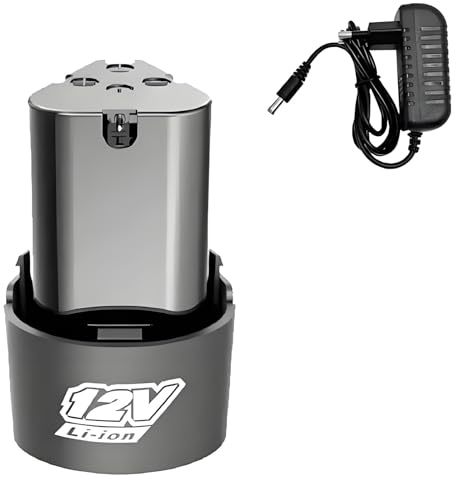 BOGJFC Batería De Litio 12V Universal 6200mAh Li-Ion Recargable Para Atornilladores Eléctricos, Taladros Y Mini Amoladoras Angulares, 85x55x50mm Con Protección De Sobrecarga(6200mAh with charger)
