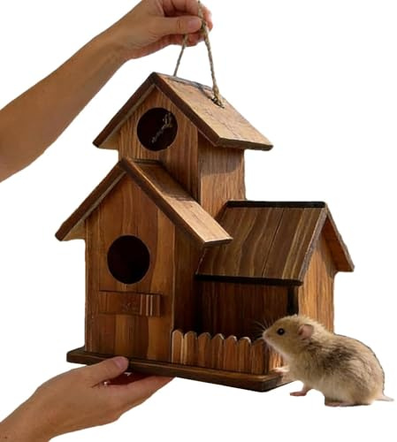 Scatole Per Scoiattoli Esterni,Mangiatoia Per Tamias in Legno | Casa Acqua per Scoiattoli,Giardino Esterno Cortile Terrazza Balcone Albero Finestra Casa Recinzione Giochi Picnic