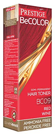 Vips Prestige - BeColor Tinte Semi Permanente Color Vino Tinto BC09, Sin Amoniaco Sin Peroxide