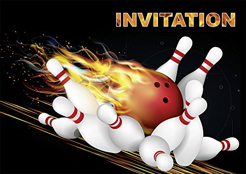 Edition Colibri 10 Einladungen BOWLING/QUILLES auf Französisch: Set mit 10 Bowling-Einladungskarten für einen Kindergeburtstag oder für eine Bowling-/Kegelparty (10694 FR)