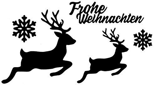 Ideen mit Herz Stanzschablonen | Hirsche & Eiskristalle | 5 Stück
