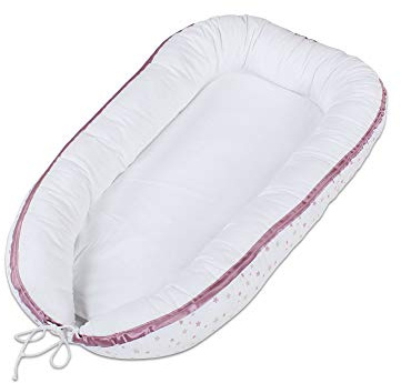 babybay Kuschelnest, weiß Sternemix Sand/Beere
