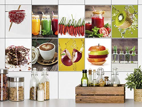 GRAZDesign Fliesenaufkleber Küche als Set, Klebefliesen Wandfliese selbstklebend - Set 40 Stück