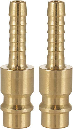 Poppstar 2x Druckluft-Stecknippel NW 7,2 mit Schlauch-Tülle Ø 6,5mm für Druckluft-Anschluss