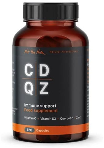 Not The Norm - CDQZ Immune Support Supplement - 120 Vitamin C Capsules with Quercetin, Zinc & D3 Supports Immune Health & Enhances Vitality - Plastic-Free Compostable Packaging (Pack of 1)