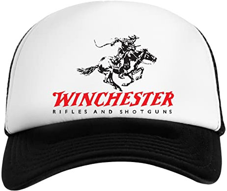 51. Winchester Logo Weiß Schwarz Unisex Kinder Baseball Cap Kids White Black