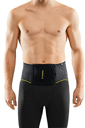 medi Lumbamed plus E+motion 3.0 sportig ryggortos ryggstöd med ventilerande 3D-kvartsmassage-Potte | Storlek: III | Optimal fukthantering | ergonomisk | prestandabås
