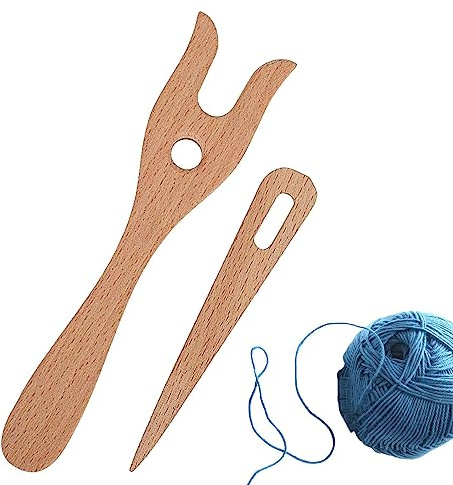 Rianpesn Kit de Tricot et Crochet, Outil Tresse, Couture Lucet, Fourchette à Tricoter, Unisexe, Adultes, Non Pliant