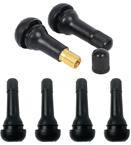 TR413 Gummiventile Snap-In Gummiventile Autoventil Reifenventil Felgenventile Universal 6 Stück Schwarz
