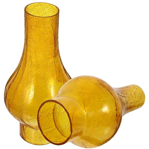 Amosfun 2 Stück Vintage Lampenschirm Aus Glas Öllampen Ersatzkamin Retro Glaslampenkappe Für Petroleumleuchte Wohnzimmer Schlafzimmer