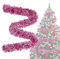 Albero di Natale Rosa 4x 3M Ghirlanda di Natale - Ghirlande di Natale Ghirlanda di Tinsel Lucida Ø 9 cm, Albero di Natale Ghirlanda di Natale Decorazioni Albero di Natale Rosa Deco Albero di Natale