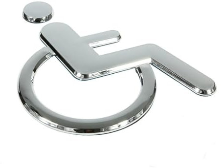 Nutoko Adhesivo Acrílico Señales Baño Signo Discapacitado Minusvalidos Placa Puerta WC Señalización Aseos