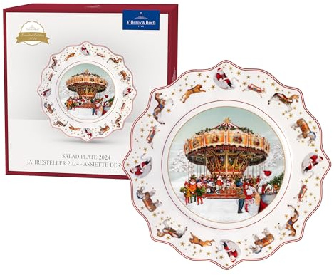 Villeroy & Boch – Annual Christmas Edition Jahresteller 2024 Bunt, Teller Weihnachten, Weihnachtsteller, Sammlerstück, Geschirr Keramik, Weihnachtsgeschirr, Premium Porzellan