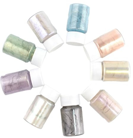 Lurrose 18stücke Teiliges Mica Pigment Set Kosmetisches Farbpulver Für Projekte Seifenherstellung Und Kunsthandwerk Hautfreundliche Organische Farbpigmente Schimmernden Farben