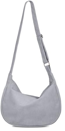 FITDON Bolso cruzado para mujer, bolso cruzado para mujer, bolso cruzado Hobo Casual Crossbody Bag Cord Bandolera con correa de hombro ajustable