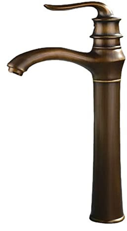 Vintage Antik Hochwaschtischarmatur Einhebel Einloch Bad Waschbecken Wasserhahn Warm- und Kaltwasserhahn
