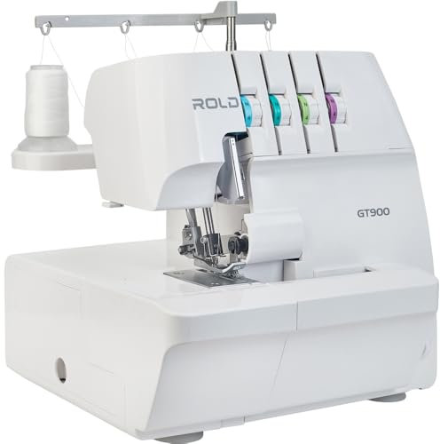 ROLD GT900 Overlock Nähmaschine mit Abfallbehälter | Bequemes Einfädeln und leistungsstarker Motor | Differentialtransport