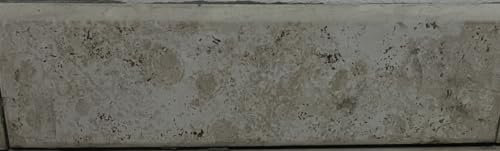 Battiscopa in gres porcellanato effetto Travertino, 90 cm di Lunghezza, Set da 3 Pezzi