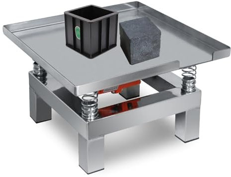 Mini Table Vibrante en Acier Inoxydable, Table Vibrante en Béton, Banc D'essai de Vibration, Table Vibrante 3000-3600 Fois/Minute, pour éliminer Les Bulles, Secouer Le Précipité, 35 * 35CM,110V