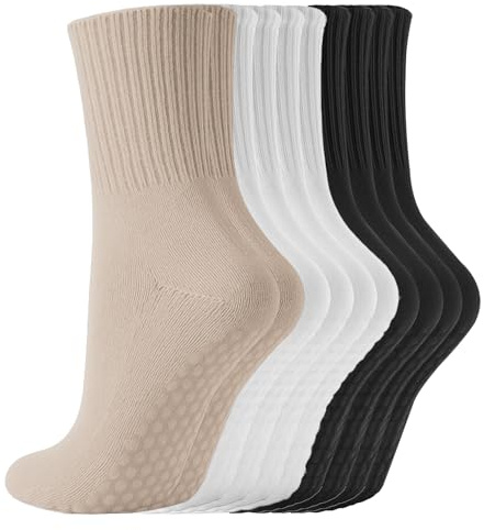 Liuliushun 5 halkfri strumpor för kvinnor, yoga- och pilatesstrumpor, 35–41 halkfri strumpor, yogastrumpor för män, balettdans och fitness