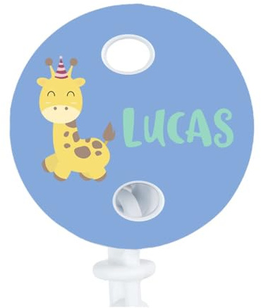 Wanapix | Personalisierter Schnullerhalter | Schnullerkette für Neugeborene | Schnullerband für Babys | Ungiftige Tinten | Happy Birthday