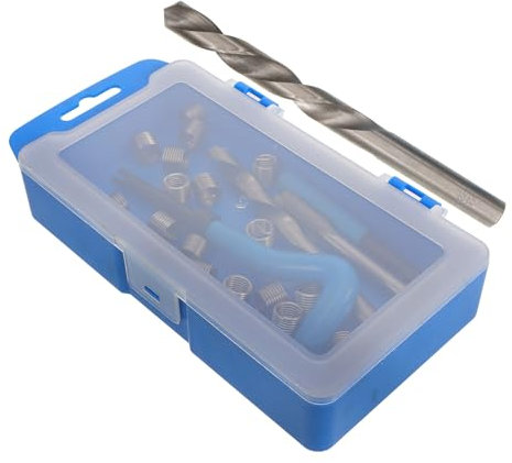 1 Set Kit Riparazione Filettatura Completo Strumenti per Installazione Inserti Filettati Spelati per Auto