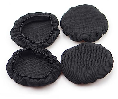 MOLUCKFU 10pcs Small Black Headphone Covers Protective Dustproof Ear Muff Cushions for 6.5-8cm Over-ear Headsets Suitable for Travel and Daily Use