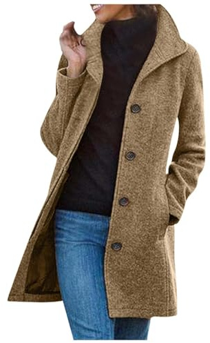 Generisch Spray imperméabilisant - Veste de pluie - Vêtement d'extérieur d'hiver - Coupe-vent - Pull pour femme, kaki, S