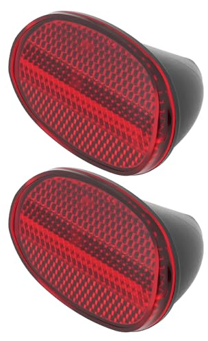 ECSiNG 2 ovale Rückkotflügelreflektoren für Fahrräder, 62 x 43 mm, kompatibel mit den meisten Fahrrädern mit Kotflügeln