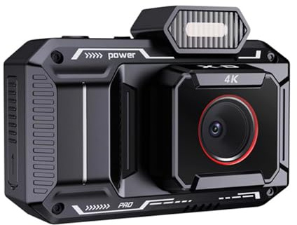 Appareil photo 4K compact avec stabilisation de mouvement, effet vintage