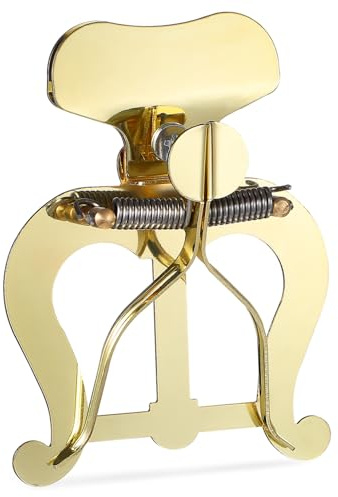 FRCOLOR Notenklammer mit Festem Griff aus Legierung und Glatter Oberfläche Marschkapellen Goldener für Verschiedene Blasinstrumente Wie Posaune und Klarinette
