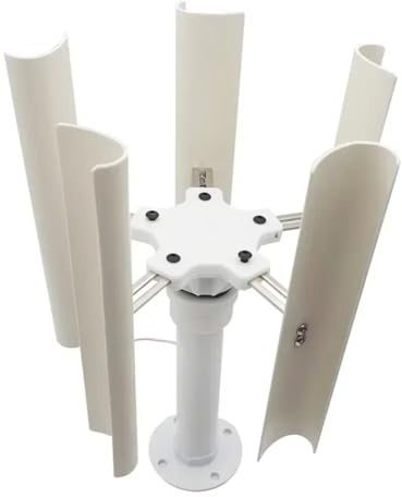 Agwuoetr Vertical Wind Turbine Model 20W DIY 5 Blades Permanent Magnet Brushless Generator Three Phase Low Speed Windmill