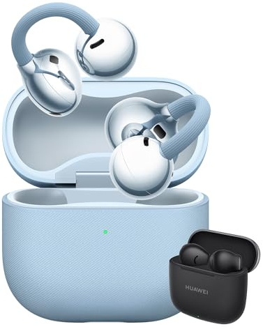 HUAWEI FreeClip 2 Azul+FreeBuds SE 3 Negro, Auriculares Bluetooth Inalámbricos Audífonos Abiertos,Comodidad Todo el Día, Escucha Adaptativa Open-ear,hasta 38h Autonomía, iOS Android, Garantía 42 Meses