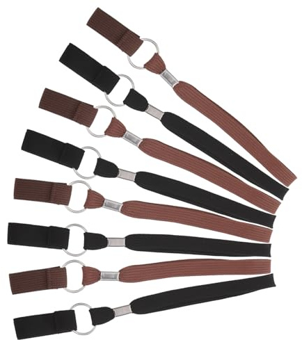 POPETPOP Lot de 8 Dragonnes Anti-perte pour Cannes de Marche, Sangles de Remplacement en Nylon Résistantes, 4 Noires 4 Marron, Accessoires de Randonnée et Trekking, Confort