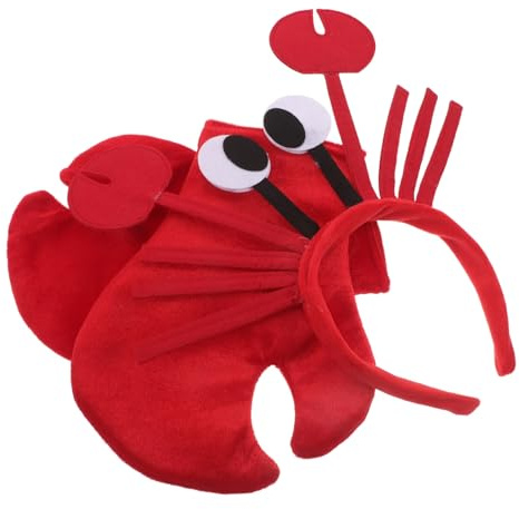Beaupretty Ocean-themed Headband Funny Crab Claw Gloves Costume Seafood Themed Cosplay Props for Halloween Party Bachelorette Party Birthday Events