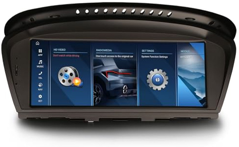 Android 16 Autoradio Carplay pour BMW Séries 3/5/6 E90 E91 E92 E60 E61 E64 | 8,8 Qualcomm CPU Android Auto Écran tactile IPS SWC WiFi DSP Bluetooth 5.1 Stéréo GPS Navigateur système CCC
