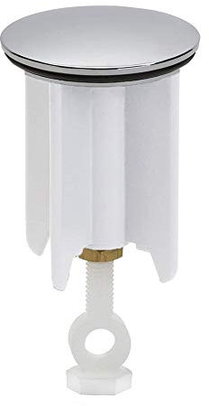 Universal Waschbeckenstöpsel, 40mm Abflussstopfen, Höhenverstellbar, aus Messing, Gummi, Kunststoff, Rostfrei