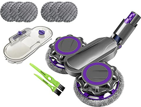 Italdos Spazzola motorizzata lavante scopa elettrica compatibile per Dyson V7 V8 V10 V11 Aspir Lucidatura Lavaggio a secco e bagnato per pavimento in marmo Parquet compreso panno in microfibra e