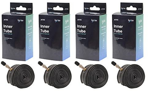 Laxzo® 4PCs Bike Inner Tube 27.5 Inch Premium High Puncture Resistance Butyl Rubber Robust with 40mm Schrader Valve Replacement Inner Tire Tubes Ideal for Road Racing & Hybrid Bike 27.5 x 1.75/2.125