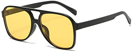 YOJUED Retro Sonnenbrille Gelb Gradient Brille Vintage Tinted Sunglasses für Damen Herren