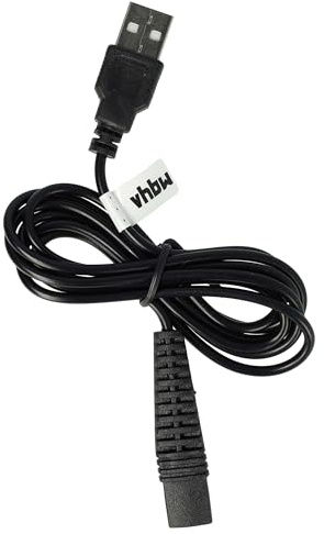 vhbw Ladekabel kompatibel mit Braun Series 3 300, 3000BT, 3000s, 300s, 3010BT, 3000, 3010 Rasierer - Netzkabel, 120 cm