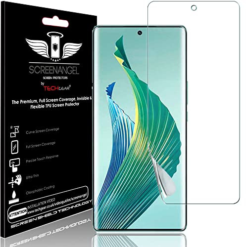 TECHGEAR Protector de Pantalla Compatible con Honor Magic 5 Lite [Screen Angel] Alta Definición Pantalla con Cobertura Completa [Sin Burbuja]