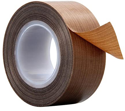 Cozylkx Cinta De Ptfe Para Máquina Selladora Al Vacío, Cinta Resistente Al Calor, Cinta Selladora De Fibra De Vidrio, Cinta De Sellado Adhesiva Aislante (L 10m, W 50mm, D 0.18mm)